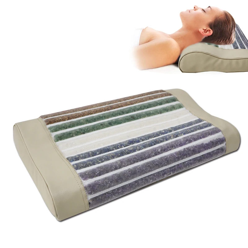 Neck Traction Pillow - Kristallkissen Jade Edelstein Massage Negative Chakra