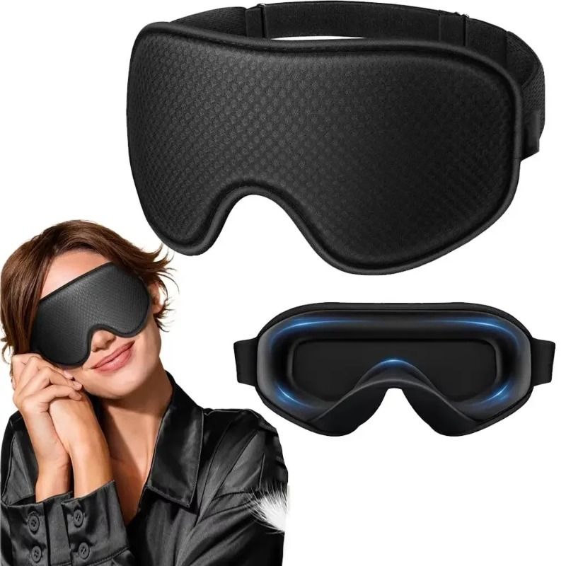 Sleep Eye Mask 3D - 3D Verdunkelungs-Schlafmaske, Atmungsaktive Weiche Komfortable Augenmaske