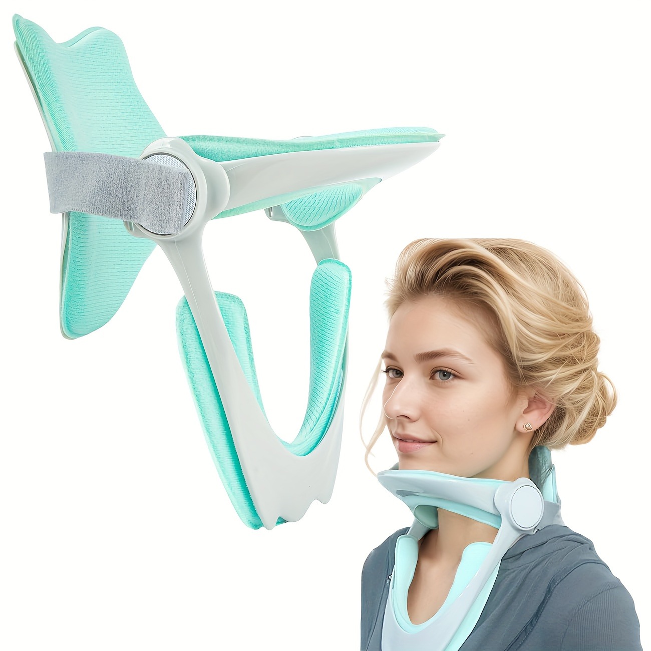 Neck Traction Pillow - Ergonomisches Nackenstützkissen mit verstellbarem Riemen •