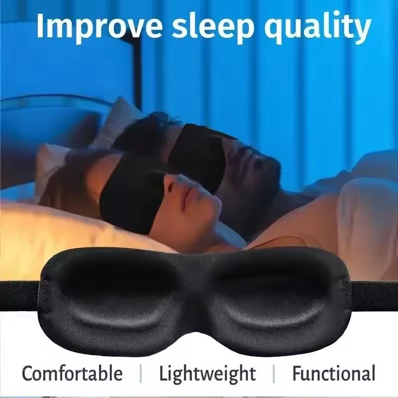 Sleep Eye Mask 3D - Atmungsaktive, 3D-verstellbare Schlafmaske – blockiert Licht,