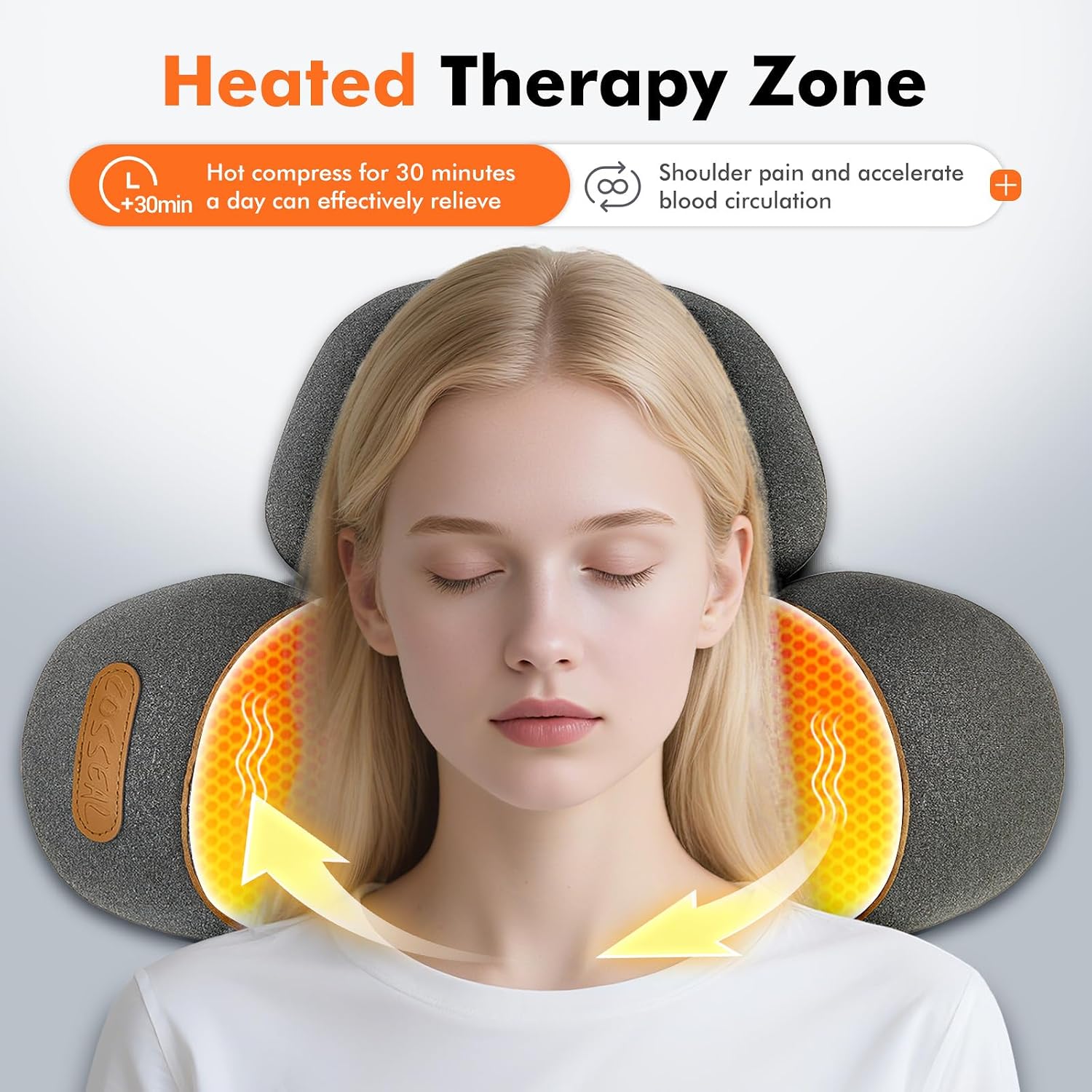 Neck Traction Pillow - 3-in-1 Nackenmassagekissen mit Wärmefunktion & Halswirbelsäulentraktion,