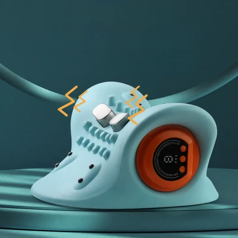 Neck Traction Pillow - Elektrisches Nacken-Traktionsmassagegerät mit Vibration und Knetfunktion,