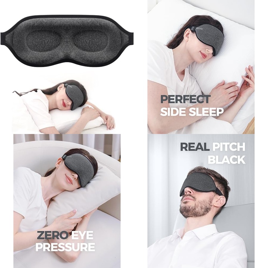 Sleep Eye Mask 3D - Luxuriöse Schlafmaske für Rücken- und Seitenschläfer,